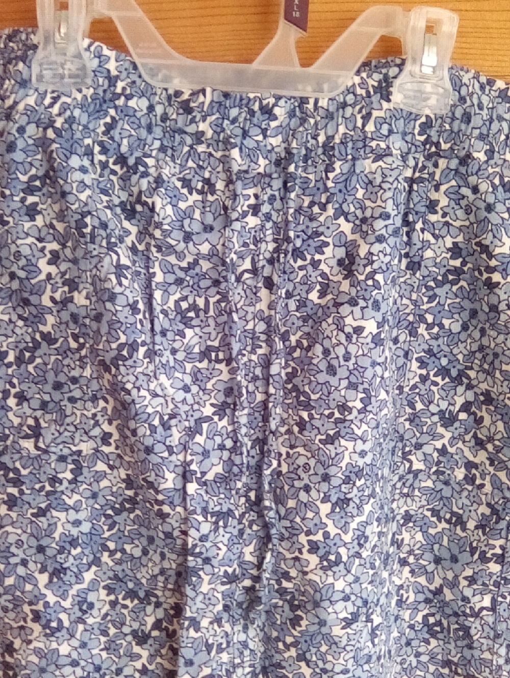 Blue Floral Maxi Skirt